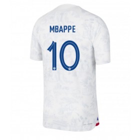 Herren Fußballbekleidung Frankreich Kylian Mbappe #10 Auswärtstrikot WM 2022 Kurzarm